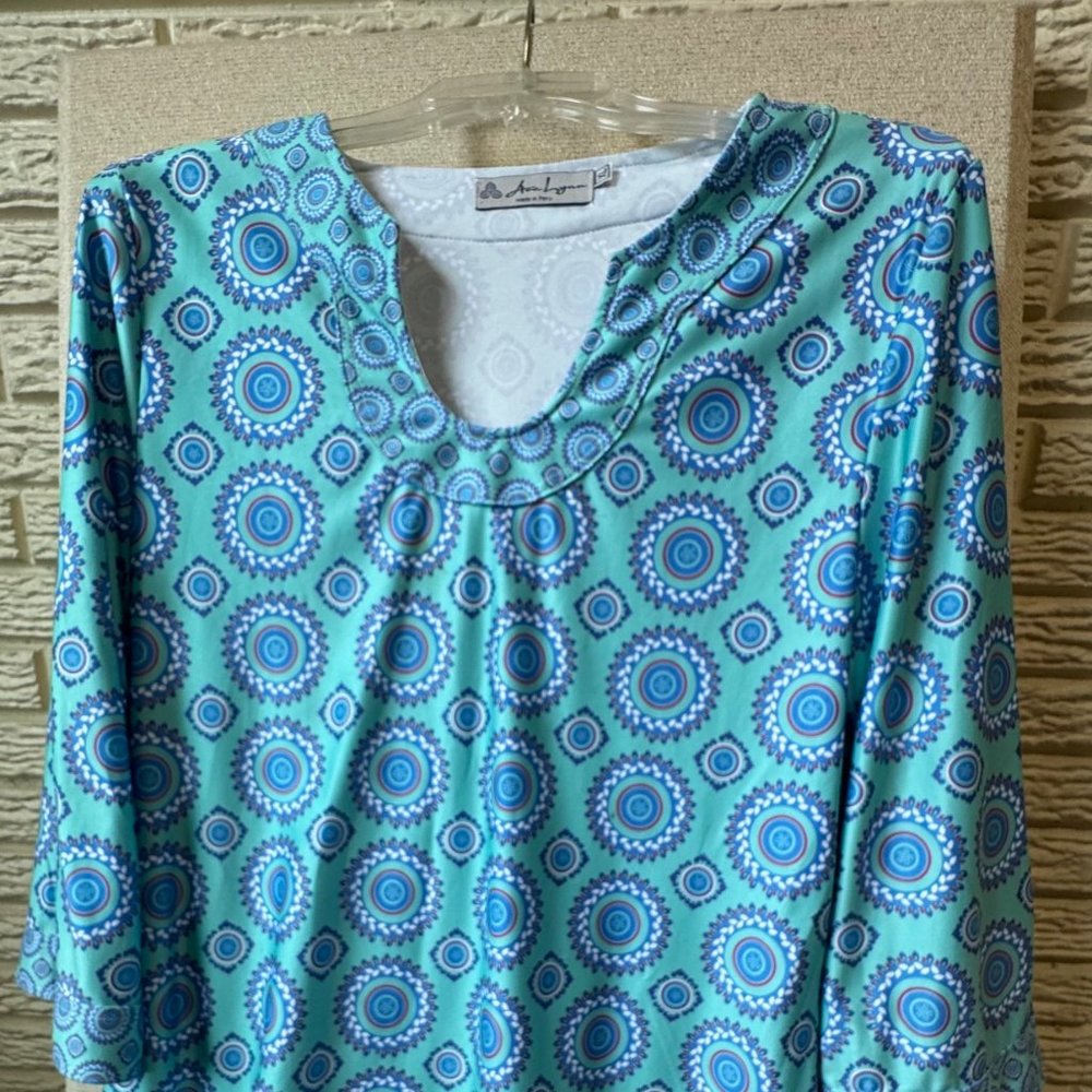 Ava Lynn Tunic Womens XL Blue